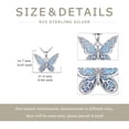 thumbnail image 4 of Butterfly Necklace 925 Sterling Silver Blue Opal Butterfly Jewelry Butterfly Necklaces for Women Mom Mother, 4 of 6
