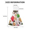 thumbnail image 3 of Easygdp Christmas Gingerbread Cookies Kitchen Hand Towels Hanging Tie Towels Fast Drying Dish Cloth with Loop for Bathroom Restroom Home Decor, 3 of 7