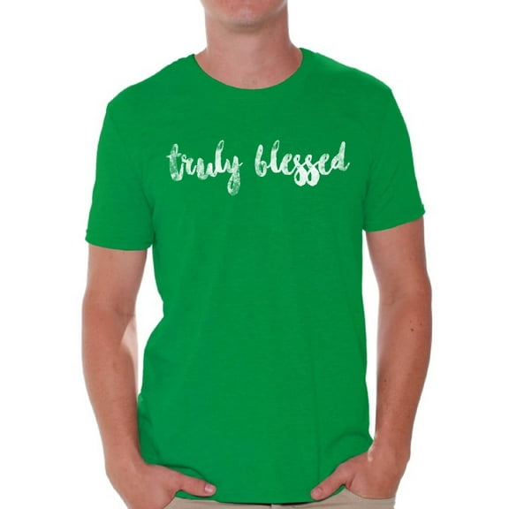 Awkward Styles Thanksgiving T-Shirt Truly Blessed Shirts for Men