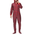 thumbnail image 4 of Seyurigaoka Christmas Parent-child Night Clothes, Hooded Jumpsuit with Pockets Festive Clothing, 4 of 7