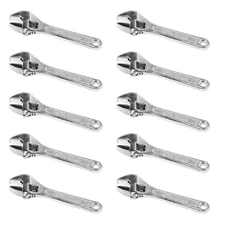 10pcs 4 Inch 100mm Mini Size Metal Adjustable Spanner Wrench
