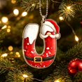 thumbnail image 6 of Luoshdecor Christmas Tree Ornaments Initial,Personalized Santa Claus Style Alphabet Pendant Decorations,Suitable for Xmas Gift Giving,(U), 6 of 6