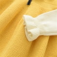 thumbnail image 7 of Babys Kids Toddlers Girls Patchwork Bow Tie Spring Winter Long Sleeve Ruffled Knit Sweater Princess Dress Clothes, 7 of 7