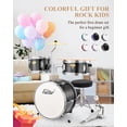 thumbnail image 2 of Eastar Kids Drums Toys 3 Piece 14 In Percussion Musical Instrument, Drumming Kit for Beginners,  Metallic Black, 2 of 9