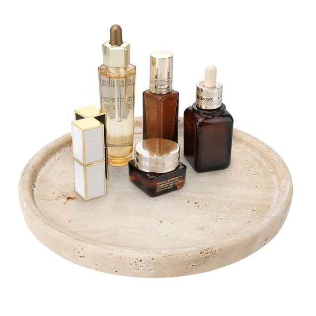 Bandeja XINFUHUA de cerámica travertina para baño, color beige