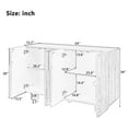 thumbnail image 7 of EUROCO 54" Buffet Cabinet Sideboard with Storage,Retro Accent Table with Adjustable Shelves for Kitchen,Living Room,Entryway,Black, 7 of 7