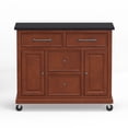 thumbnail image 4 of Glenwillow Home Kitchen Cart in Black with Wood Top, 4 of 5