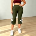 thumbnail image 6 of Guluxicc Women's Cropped Pants Plus Size Elastic High Waisted Capris for Everyday Gym Workout, 6 of 8