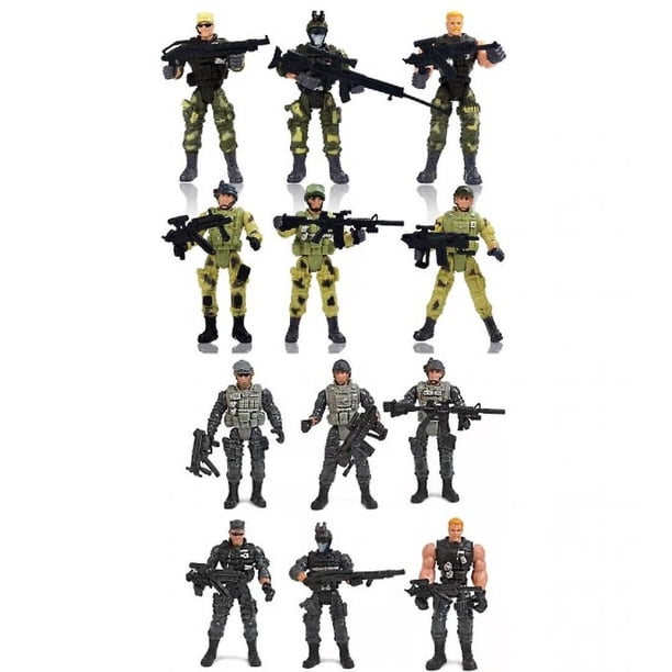 Click N' Play CNP30442 - Juego de figuras militares de infantería, tropa, figuras de acción e 12 pulgadas, juego con accesorios