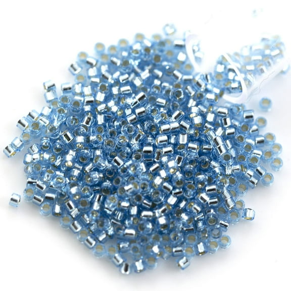 Miyuki Delica Seed Bead 11/0 Silver Lined Aqua