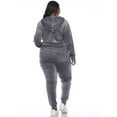 thumbnail image 3 of White Mark Women's Plus Size 2 Piece Velour Tracksuit Set, 3 of 5