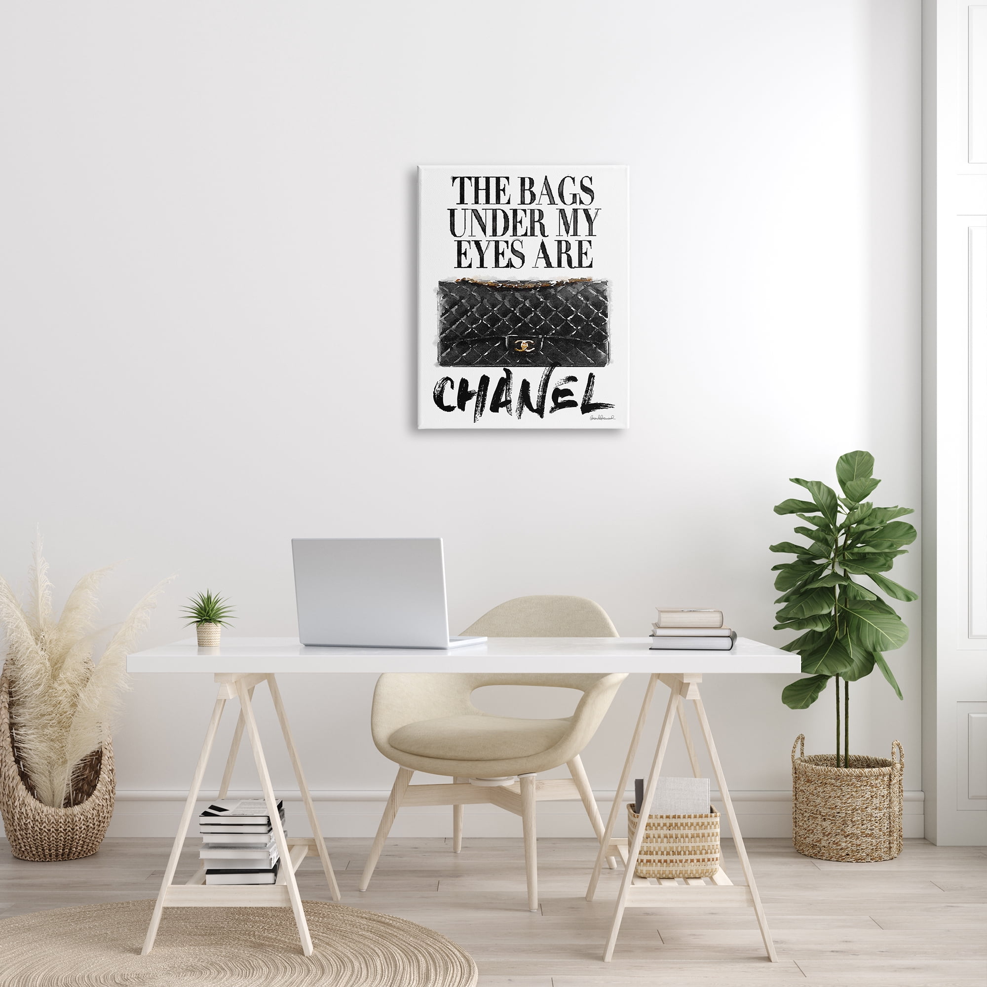 Stupell Industries Bags Under My Eyes Black Bag Oversized Canvas Art