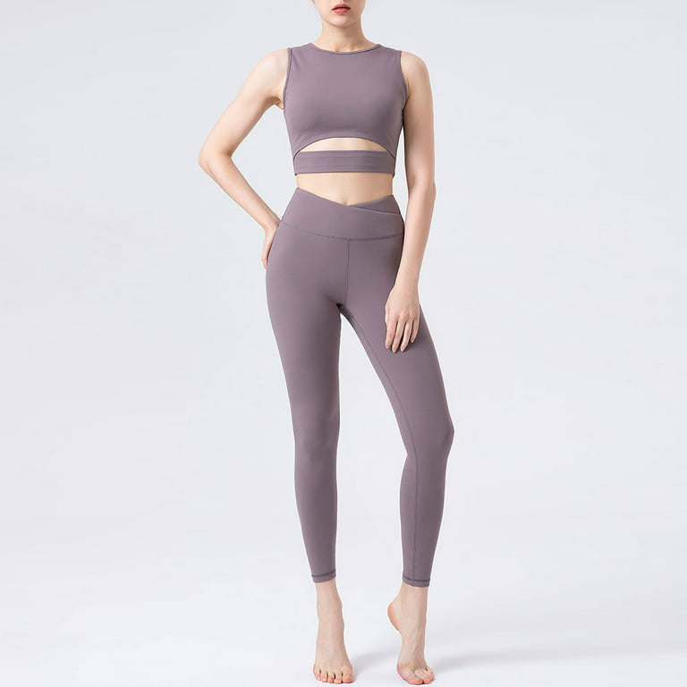 Womens Yoga Pants New Recycled Yoga Wear Sport Clothing Two Piece Set Oem  Leisure Womens Seamless Gym Workout Fitness Yoga Sets 