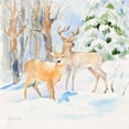 thumbnail image 3 of Loreth, Lanie 15x15 Black Modern Framed Museum Art Print Titled - Deer in the Pines, 3 of 5