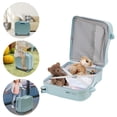 thumbnail image 4 of Aiqidi 18" Kids Ride-On Suitcase Portable Rolling Children's Travel Carry Trolley Luggage Case with Universal Wheels and Password Lock for Aged 3-6 Years (Sky Blue), 4 of 16