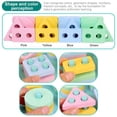 thumbnail image 4 of CNKOO - Juguetes de madera para clasificar, apilar y clasificar formas para niños pequeños, apilador de reconocimiento de colores Montessori, rompecabezas de bloques educativos tempranos para niños y, 4 of 7