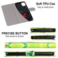 thumbnail image 6 of SaniMore Painted Wallet Case Compatible with Galaxy S23 Plus 5G, Stylish PU Leather Shell Magnetic Closure Shockproof Kickstand Case with Wrist Strap for Samsung Galaxy S23 Plus, Green Lemon, 6 of 9
