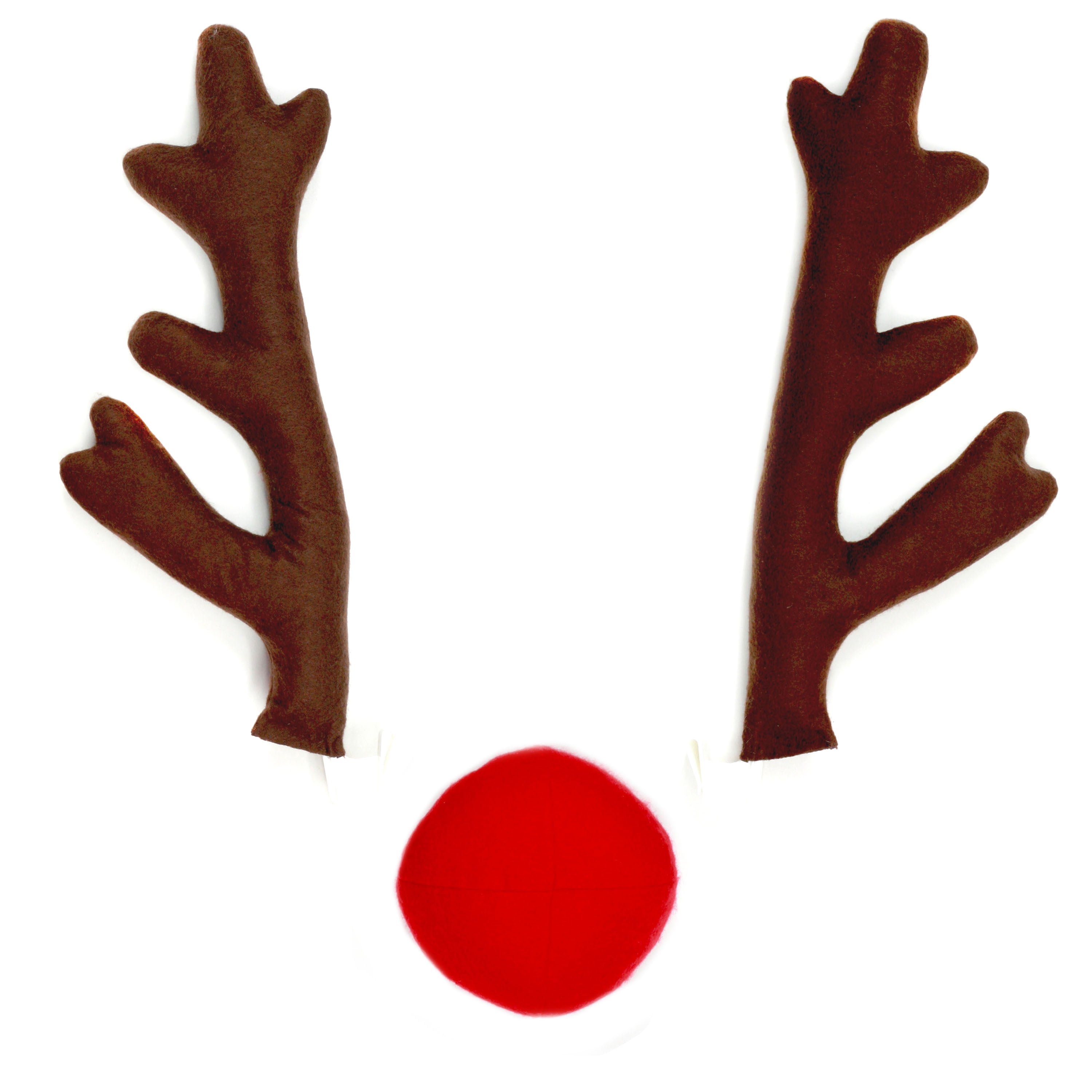 Rudolph The Red Nosed Reindeer Christmas Rudolph Car Costume – Reindeer Brown Antlers and Red Nose set