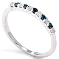 thumbnail image 6 of Pompeii 1/4ct Blue & White Diamond Anniversary Ring 14K White Gold (G/H,I2), 6 of 7