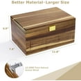 thumbnail image 2 of Large Wooden Keepsake Memory Box, 10MM Thick Acacia Wood Storage Box with Hinged Lid, 2 of 6