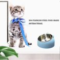thumbnail image 4 of Cat Food Bowl 400Ml Stainless Steel Pet Bowl Anti-Spill Anti-Slip Base Rubber Mat Large Dog, 4 of 4