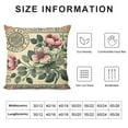 thumbnail image 5 of BCIIG Flowers French Connection Vintage Style Graphic Decorative Throw Pillow Cover Short Plush Home Furnishing for Couch Living Room Bed Sofa - 1PC 22x22in, 5 of 5