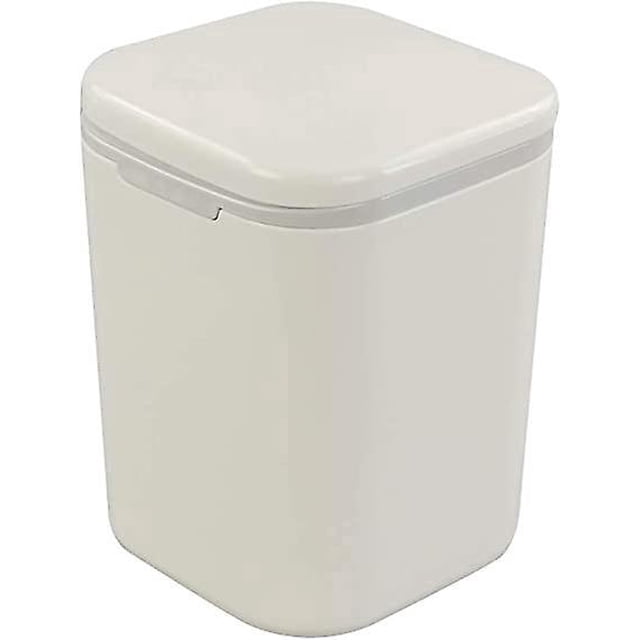 mini Poubelle De Bureau Bouton-poussoir Avec Couvercle -1,8 L (blanco)