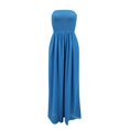 thumbnail image 3 of Womens Summer Jumpsuits Overalls Tube Sleeveless Chiffon Outfits Wide Leg Casual Dressy Pleated Rompers Pocket Ladies Beach Vacation Pants Flowy Lightweight Comfy Lounge Clothes, 3 of 5