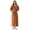 coffee, variant on AMITOFO Women’s Thick Long Robe with Contrast Piping V-Neck – Soft Warm Winter Housecoat with Waist Belt and Side Pockets