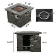 thumbnail image 3 of Loene Outdoor Square Fire Pit, Natural Stone Finish, 3 of 10