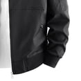 thumbnail image 5 of Thousandth Stylish Zip Up Bomber Jacket for Men Trendy Plus Size Urban Coat with Ribbed Cuffs Athletic Casual Outerwear for Fall, 5 of 7