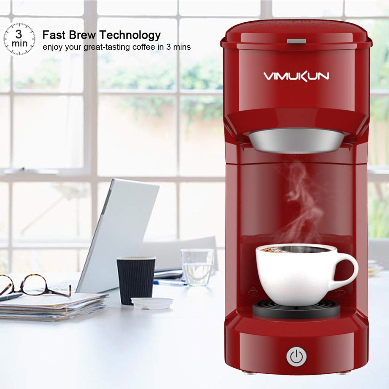 2 in 1 Single Serve Coffee Maker, Coffee Brewer with 6 to 14oz