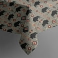 thumbnail image 4 of Gray Buffalo Geometric Pattern Rectangle Tablecloth 60"x120",Waterproof Polyester Rectangle Table Cloth, Wipeable Spillproof Polyester Tablecloth for Dining, Camping, Indoor and Outdoor, 4 of 6