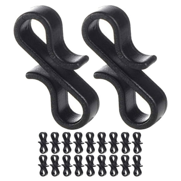 50Pcs Christmas Light Hanging Clips S Shaped Plastic Gutter Hooks Outdoor Light Clips Holiday Decoration Clips for String Lights