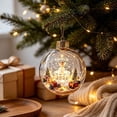 thumbnail image 6 of Lighted Christmas Ball Ornaments Clear Miniature Winter Scene Baubles with Glowing LED for Holiday Tree Decor, 6 of 7
