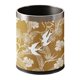 thumbnail image 5 of Cubo de basura redondo decorativo de doble capa con cubierta de cuero sintético para el hogar Oro con borde plateado, 5 of 9