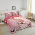 thumbnail image 3 of Pig Comforter Set Pink Sequin Fluid Art Bed Set,Crystal Diamond King Bedding Set,Farm Animals Duvet Insert Country Farmhouse Rustic Home Decor, 3 of 7