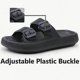 thumbnail image 2 of Weweya Sandals For Women And Men - Pillow Slippers - Double Buckle Adjustable Slides - Eva Flat Sandals, 2 of 5