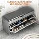 thumbnail image 5 of Banco Zapatero, Zapatero de 2 Niveles para Entrada, Organizador de Almacenamiento con Asiento Acolchado de Espuma, Estructura de Acero Reforzado, Asiento Color Gris, Capacidad de 12 Pares, 5 of 8