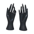 thumbnail image 2 of 1 par de mujeres Mannequin Joya Hand Joyería Ligero Pulsera Anillo de la pantalla Organizador de soportes para vendedores de tiendas Vendedores Negro, 2 of 8