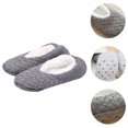 thumbnail image 3 of HOMEMAXS 1 Pair Adult Warm Slipper Socks Winter Fuzzy House Socks with Grippers, 3 of 6