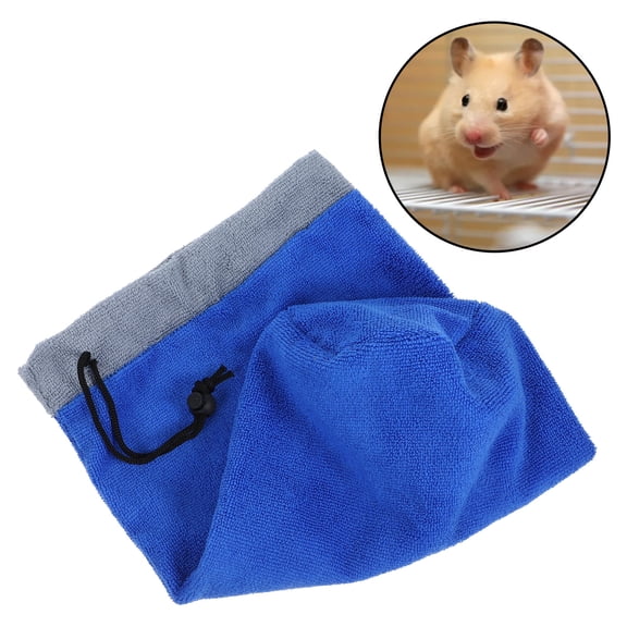 Yardwe Guinea Pig Towel Blue Flannel Pet Bedding Bathing 1Pack