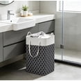 thumbnail image 7 of Casewin Laundry Baskets, Laundry Hamper with Long Handles, Collapsible Waterproof Clothes Hamper, Durable Tall Laundry Bin, Clothes Hamper for Bedroom, Bathroom, Dorm, Toys, Black, 7 of 7