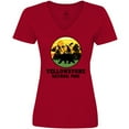 thumbnail image 3 of Inktastic Yellowstone National Park with Bear Mountains and Trees Cricle Women's V-Neck T-Shirt, 3 of 5