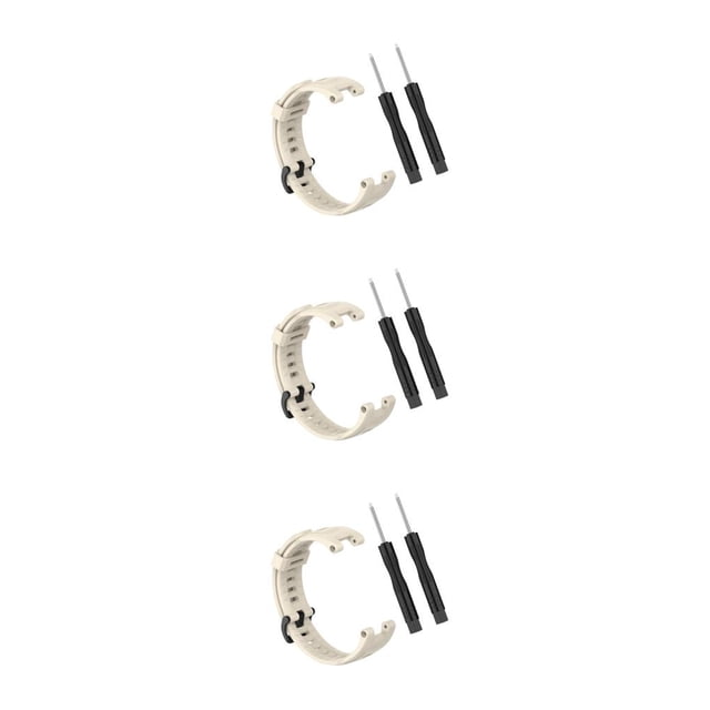 stanreset Silicone Replacement Band Durable Smartwatch Wrist Straps Exquisite Breathable Watch Strap Install Tools Watchband Beige Type1 NO1