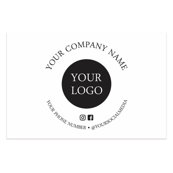 Printtoo Label for Small Business-100 RectangleCustom VinylPersonalized Labels for Packaging, Bottle, Brand Stickers-Classic White, 3x2 Inches