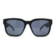 thumbnail image 2 of Kush Mens Oversize Thick Horn Rim Hipster Sport Plastic Sunglasses Matte Black - Black, 2 of 4