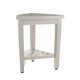 thumbnail image 3 of Compact Teak Corner Shower Stool with Shelf in Whitewash Finish, 3 of 3