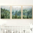 thumbnail image 2 of 3pcs Landscape Chinese Style Forest Green Canvas Painting Posters And Prints Wall Art Living Room Decor, 2 of 4