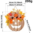 thumbnail image 6 of Burlap Pumpkin Wreath for Front Door Farmhouse Fall Wreath, Fall Door Decor, Halloween Autumn Wreath for Porch Home Decor, 6 of 7